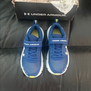 Under Armour Kids' Blue and White Sneakers